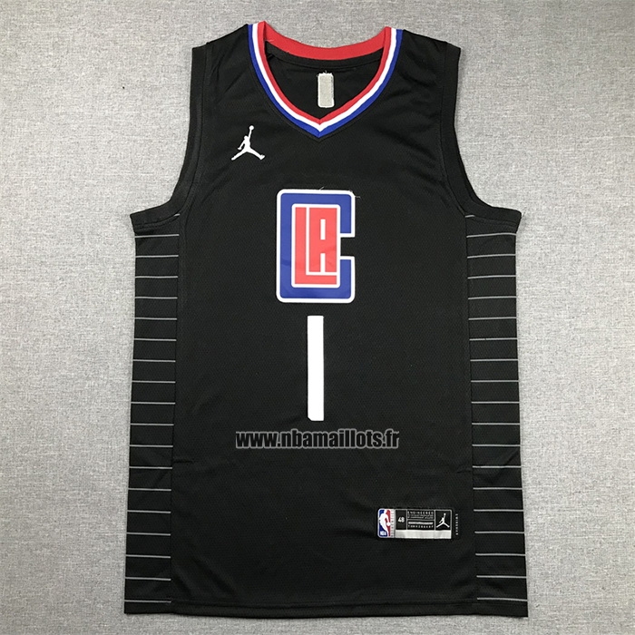 Maillot Los Angeles Clippers James Harden NO 1 Statement 2021-22 Noir